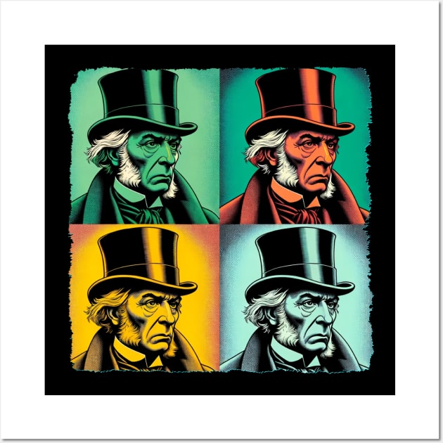 Scrooge Spectrum: Pop Art's Victorian Visionary - Ebenezer Scrooge Wall Art by PawPopArt